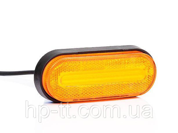 Ліхтар габаритний Fristom FT-071 LED жовтий з відбивачем, покажчиком повороту і проводом