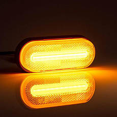 Ліхтар габаритний Fristom FT-071 LED жовтий з відбивачем, покажчиком повороту і проводом, фото 2