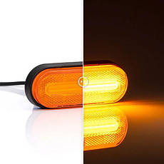 Ліхтар габаритний Fristom FT-071 LED жовтий з відбивачем, покажчиком повороту і проводом, фото 5