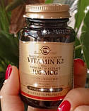 Вітамін К2 Солгар Solgar Vitamin K2 MK-7 100 mcg 50 капсул, фото 3