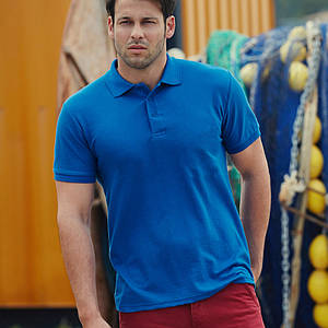 Синя чоловіча сорочка поло Premium