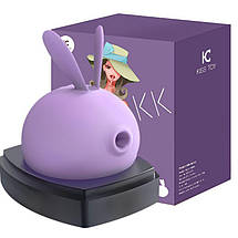 Вакуумний кліторальний стимулятор із вібрацією KisToy Miss KK Purple SO3760, фото 2