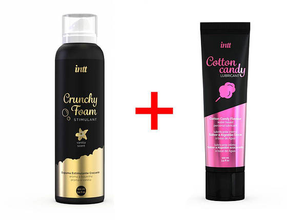 INT Promo 2: Масажна піна Crunchy Foam Vanilla (150 мл) + змазка Cotton Candy (100 мл) безкоштовно, фото 2