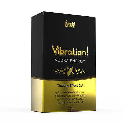 Рідкий вібратор Intt Vibration Vodka (15 мл), густий гель, дуже смачний, діє до 30 хвилин, фото 2