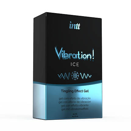 Рідкий вібратор Intt Vibration Ice (15 мл), густий гель, дуже незвичайний, діє до 30 хвилин, фото 2