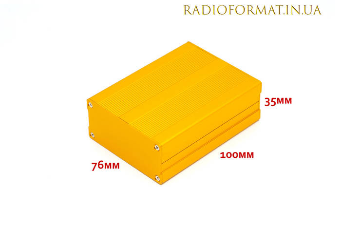 Купить Корпус для электроники алюминиевый 100*76*35 мм., GOLD, цена 265 ...