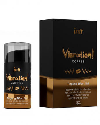 Рідкий вібратор Intt Vibration Coffee (15 мл), густий гель, дуже смачний, діє до 30 хвилин, фото 2