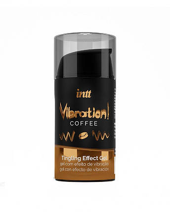 Рідкий вібратор Intt Vibration Coffee (15 мл), густий гель, дуже смачний, діє до 30 хвилин, фото 2