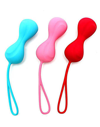 Вагінальні кульки Satisfyer Power Balls (3 пари), діам 3,4см, вага60-76-92гри, з кулькою всередині SО2300, фото 3
