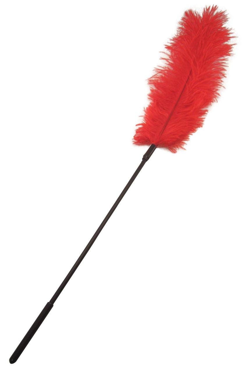 Перо страуса Sportsheets Ostrich Tickler Червоне, для вишуканих пестощів SO1300