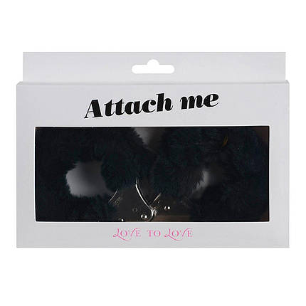 Наручники з плюшевою обробкою Love To Love ATTACH ME Black SO1402, фото 2