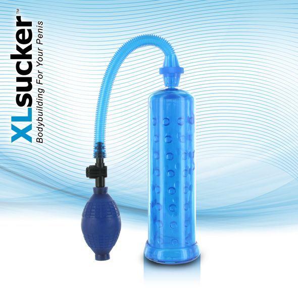 Вакуумна помпа XLsucker Penis Pump Blue для члена довжиною до 18см, діаметр до 4см