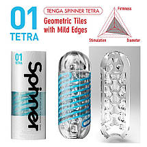 Мастурбатор Tenga Spinner 01 Tetra з пружною стимулюючою спіраллю всередині, ніжна спіраль SO2746, фото 3