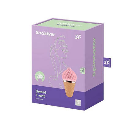 Морозиво спиннатор Satisfyer Lay-On - Sweet Treat Pink/Brown, 10 режимів, водонепроникна SO3552, фото 3