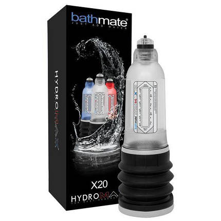 Гидропомпа Bathmate Hydromax 5 Clear (X20), для члена довжиною від 7,5 до 12,5 см, діаметр 4,5 см, фото 3