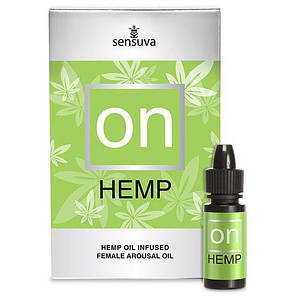 Збудливі краплі для клітора Sensuva - ON for Her Hemp Infused Arousal Oil (5 мл) з маслом конопель