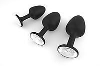 Анальная пробка Dorcel Geisha Plug Diamond XL с шариком внутри, создает вибрации, диам. 4,5см MD1328