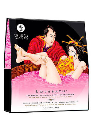 Гель для ванни Shunga LOVEBATH - Dragon 650гр, робить воду ароматним желе з SPA ефектом, фото 2