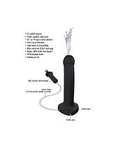 Фалоімітатор Strap-On-Me Dildo Cum Flesh, що кінчає, діаметр 3,6 см, силікон, насадка для страпона, фото 3