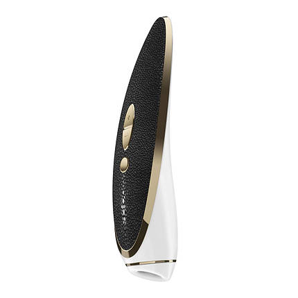 Люксовый вакуумный стимулятор Satisfyer Luxury Haute Couture Black со вставкой из кожи SO2466, фото 2