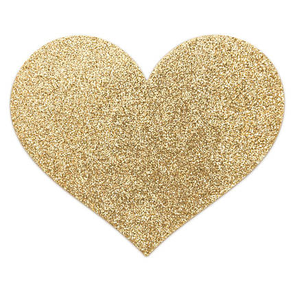 Bijoux Indiscrets - Золоті наклейки на соски Flash Heart, фото 2