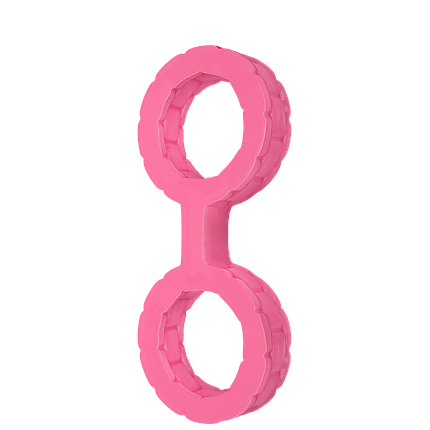 Наручники з силікону Doc Johnson The Cuffs Small - Pink, добре тягнуться, для рук і для ніг SO1966, фото 1