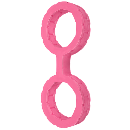 Наручники з силікону Doc Johnson The Cuffs Large - Pink, добре тягнуться, для рук і для ніг SO1968, фото 1