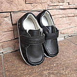 Туфлі-мокасини MAIGI на липучці чорні в дірочку, фото 2