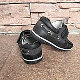 Туфлі-мокасини MAIGI на липучці чорні в дірочку, фото 4