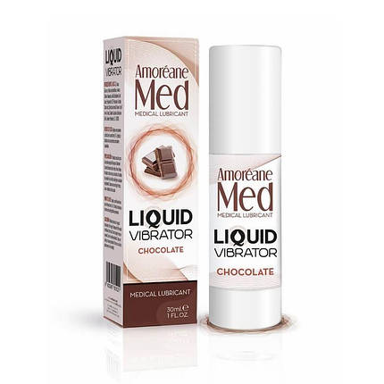 Лубрикант з ефектом вібрації Amoreane Med Liquid Vibrator Chocolate (30 мл), фото 1