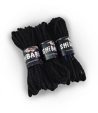 Джутова мотузка для Шибарі Feral Feelings Shibri Rope, 8 м чорна SO4004, фото 2