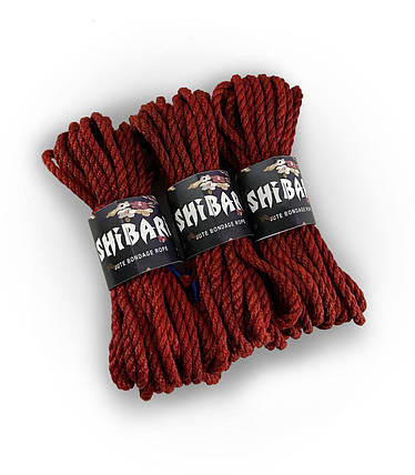 Джутова мотузка для Шибарі Feral Feelings Shibari Rope, 8 м червона SO4005, фото 2