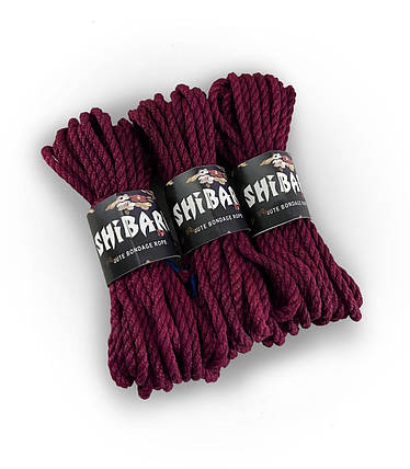 Джутова мотузка для Шибарі Feral Feelings Shibri Rope, 8 м фіолетова SO4007, фото 2
