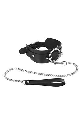 Нашийник з великим кільцем і з повідцем Fetish Tentation Ring and Leash SO3731, фото 2