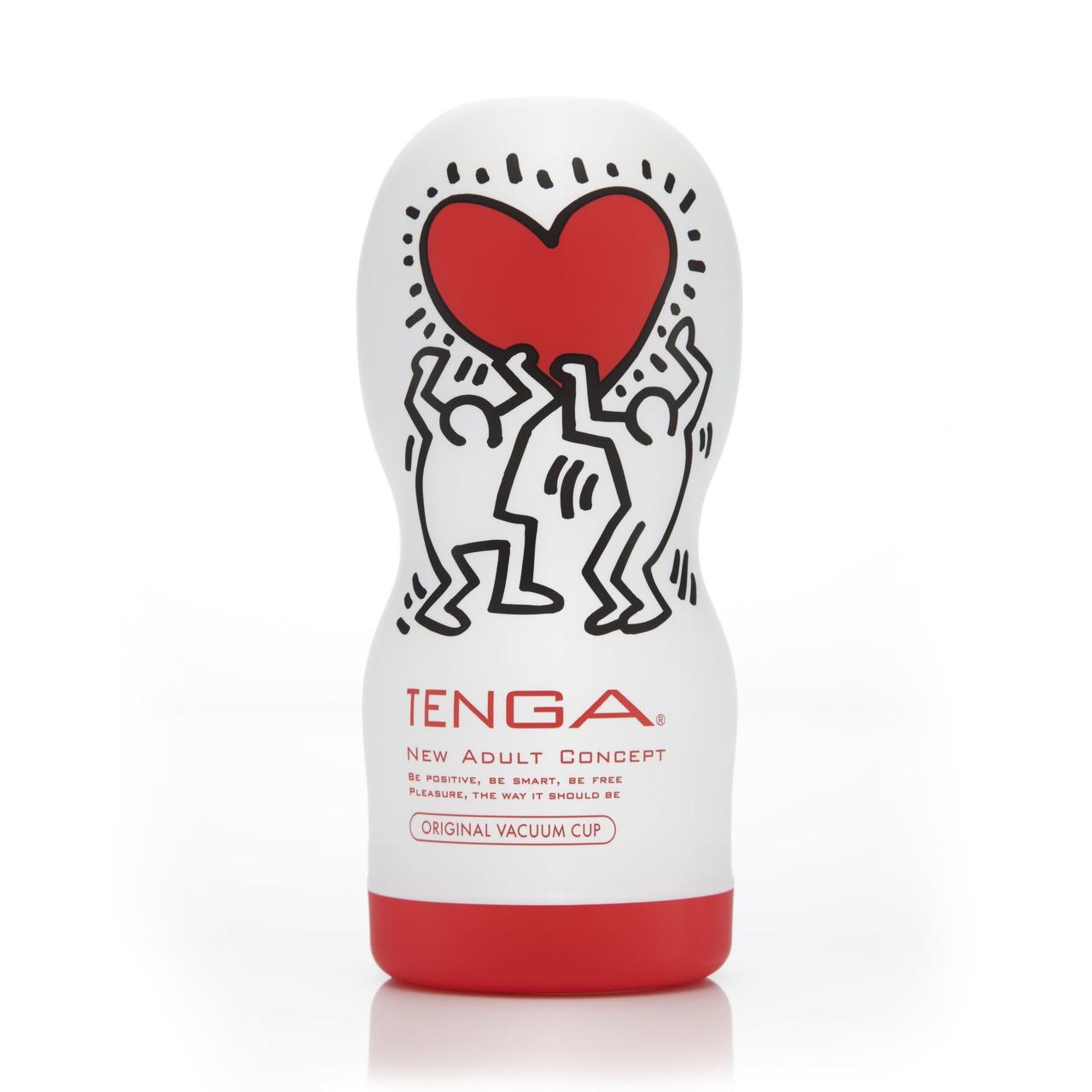 Мастурбатор Tenga Keith Haring Deep Throat Cup (глибоке горло) з вакуумною стимуляцією