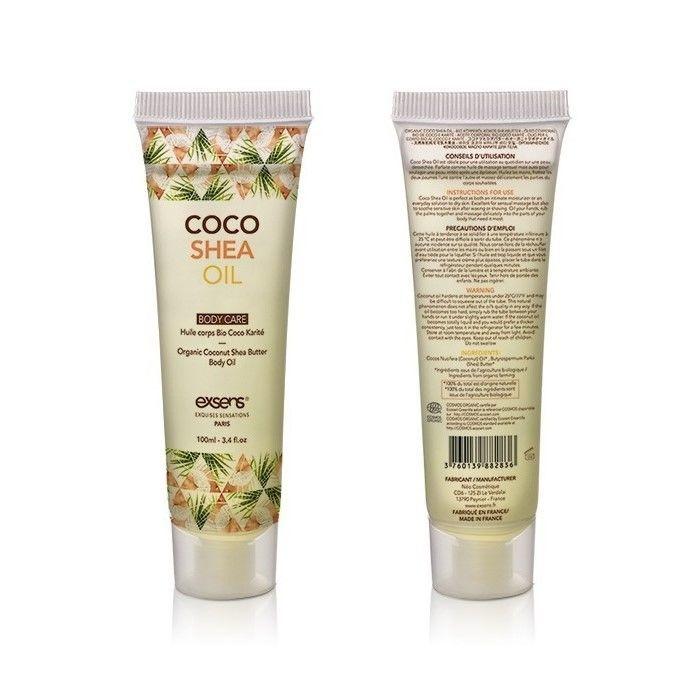 Органическое кокосовое масло Карите (Ши) для тела EXSENS Coco Shea Oil 100 мл, сертификат ECOCERT - фото 2 - id-p1463721581