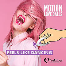 Вагінальні кульки з масажем і вібраціями FeelzToys Moion Love Balls Jivy з пультом ДУ, SО3852, фото 4