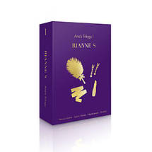 Подарунковий набір RIANNE S Ana's Trilogy Set I: помада-вібратор, пір'їнка, затискачі для сосків, пов'язка, фото 2