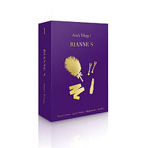 Подарунковий набір RIANNE S Ana's Trilogy Set I: помада-вібратор, пір'їнка, затискачі для сосків, пов'язка, фото 3