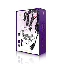 Подарунковий набір RIANNE S Ana's Trilogy Set III: ерекційне кільце, ажурна маска, пестис, батіг, фото 4