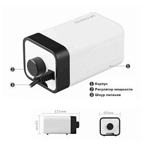 Компресор для акваріума SunSun CT-402, двоканальний., фото 2