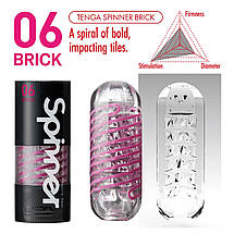 Мастурбатор Tenga Spinner 06 Brick з пружною стимулюючою спіраллю всередині SO4300, фото 2