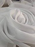 Тюль однотонний на основі креп-шифону. Колір: білий, фото 5