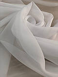 Тюль однотонний на основі креп-шифону. Колір: білий, фото 6