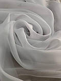 Тюль однотонний на основі креп-шифону. Колір: білий, фото 7