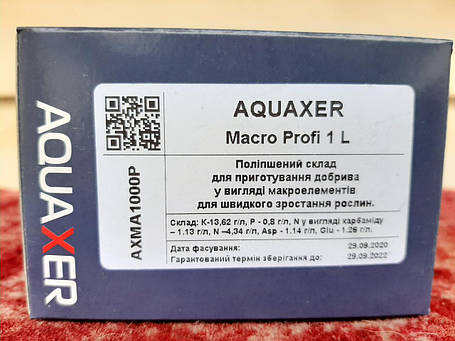 Добриво для акваріумних рослин AQUAXER Macro Profi, макроелементи 1000 ml, на 100000 л., фото 1