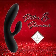Гнучкий вібратор кролик з двома двигунами FeelzToys Lea Rabbit Vibrator Black SO4433, фото 4