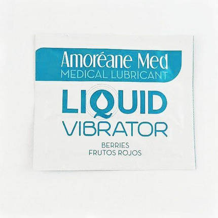 Пробник лубриканта з ефектом вібрації Amoreane Med Liquid Vibrator Berries (2 мл), фото 1