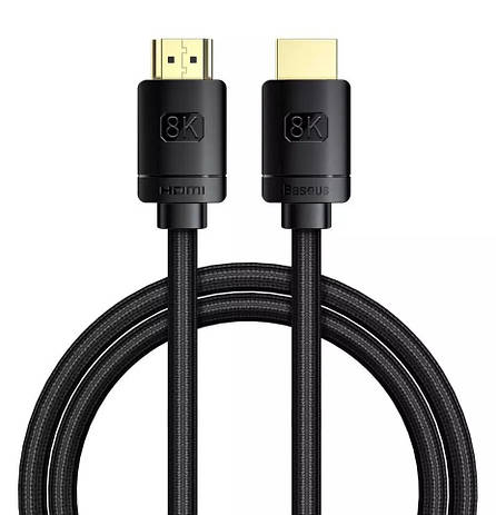 Кабель (перехідник) Baseus High Definition Series HDMI - HDMI 8K 2 м Чорний (CAKGQ-K01), фото 1