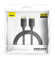 Кабель (перехідник) Baseus High Definition Series HDMI - HDMI 8K 2 м Чорний (CAKGQ-K01), фото 6